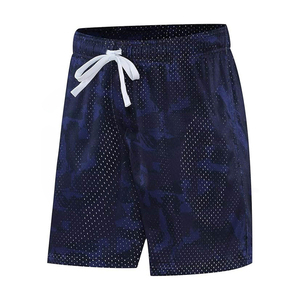 Shorts de bain pour hommes à séchage rapide avec cordon de serrage, motif à pois, décontractés, taille mi-haute, en polyester, style Bermuda - Product Image 5