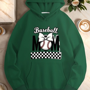 Baseball maman arc design sweats à capuche décontractés pour femmes - Product Image 1