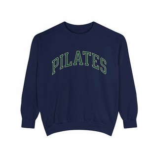 Pilates Custom Cotton Fleece <b>Mock</b> <b>Neck</b> Sweatshirt Women Men Ladies Unisex Greek Apparel Leopard Print Embroidery - Product Image 1