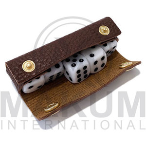 square shape leather <b>dice</b> pouch with botton and customized logo in very cheap price - Product Image 5