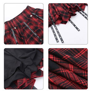 Minifalda Negra Gótica Plisada de Primera Calidad para Mujer con Estilo Alternativo Oscuro, Venta al por Mayor, Exportación, Comercio, Stock - Product Image 6