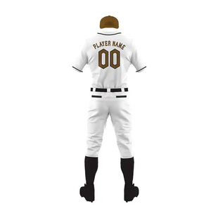Custom Sublimation Striped Short Sleeve Baseball Uniform Men 100% Polyester Quick Dry Team Jersey and Pants Sportswear Set - Product Image 3