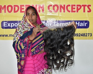 Raw 100% vendeur vierge en gros pas de traitement chimique Original 2*6 HD fermeture crépus Bodywave indien Extensions de cheveux humains - Product Image 2