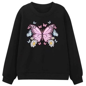 Light Blue Women's Jersey Hooded Sweatshirt Digital Printed <b>Bow</b> Front Logo Regular Fit Long Sleeve Casual Autumn Cotton Knitted - Product Image 2