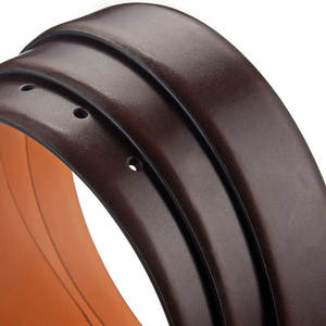 Cinturón KIVOTECH de Cuero Genuino, Piel de Vaca, Color Marrón Sólido, Hebilla Rectangular Plateada, Cinturón Formal para Hombre - Product Image 6
