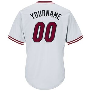Maillot de baseball personnalisé blanc à col en V pour homme, manches courtes, impression du nom de l'équipe, vêtements de sport en polyester anti-humidité - Product Image 3