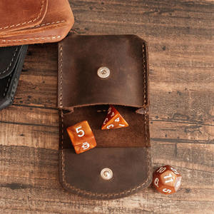 Custom Leather Drawstring Dice Bag Portable Dice Tray <b>Games</b> DND Dice Storage Bags Pouch - Product Image 4