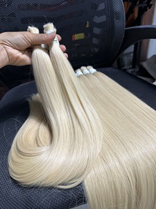 Vente en gros 100% cheveux humains en vrac #60 cheveux cuticule alignée vierge brut Remy - Product Image 5