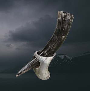 Premium Medieval <b>Drinking</b> Horn with <b>Stand</b> Handmade Natural Buffalo Horn Beer Wine Festival Decorative Gift Item - Product Image 4