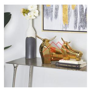 Juego de 3 Esculturas de Toro de Aluminio Sólido para Mesa de Salón, Colección de Esculturas Metálicas a Precio Bajo al por Mayor - Product Image 1