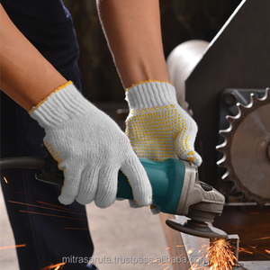 Flash Sale 800 grammes Gants de travail de sécurité enduits de points en PVC noir avec protection des mains et des bras - Product Image 3