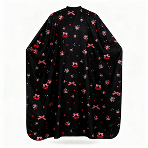 ผ้าคลุมตัดผมลายดอกไม้สำหรับผู้หญิง ขายดี ออกแบบเองได้ พร้อมคลิปโลหะปรับระดับได้ - Product Image 1