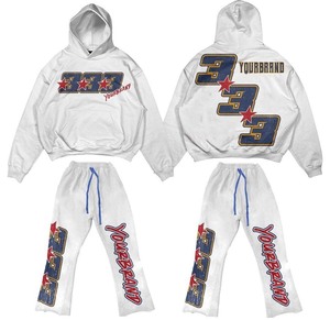 Pantalones Deportivos Anchos Unisex Transpirables con Efecto Ácido, de Peso Medio, con Capucha, Personalizados al por Mayor, con Serigrafía OEM, para Verano - Product Image 3