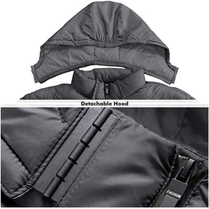 <b>Men's</b> Casual Winter <b>Jacket</b> Breathable Waterproof Outdoor Mountaineering Utility Windbreaker Custom Front Logo Zipper - Product Image 5