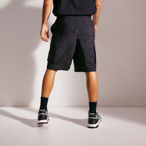 Pantalones Cortos Cargo Negros para Hombre, Cintura Media, Cordón Ajustable, Secado Rápido, Tela Oxford, Estilo Casual, Largo Bermuda - Product Image 4