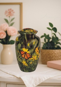 aluminium urn vase indoor planter look aluminium urn vase faux plant holder aluminium urn vase table styling piece aluminium - Product Image 5