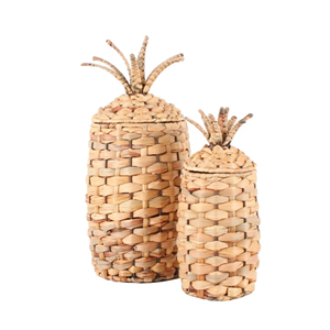 Panier de rangement en jacinthe d'eau en forme de fruit avec couvercle, panier naturel tissé à la main, pratique pour le rangement de cuisine et de maison, en provenance du Vietnam - Product Image 1