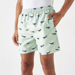 Venta al por mayor de pantalones cortos de baño transpirables para hombre impresión por sublimación mezcla de poliéster elástico con tejido de secado rápido - Product Image 2