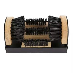 Nuevo Cepillo Doble Superior con Diseño Innovador y Marco Metálico para Uso en Jardín y Garaje, Limpiador de Botas Industrial de Madera - Product Image 1