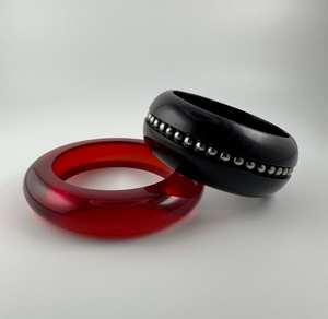 Nouveau bracelet jonc vintage coloré en résine pour femme, bracelet en acrylique, bijoux fantaisie, jonc en plastique de bonne qualité pour filles - Product Image 2