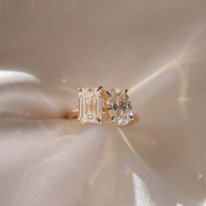 Bague de fiançailles et de mariage solitaire en or massif 14 carats avec diamant de laboratoire de 1 à 4 carats, certifiée IGI, bijoux fins de luxe unisexe - Product Image 1