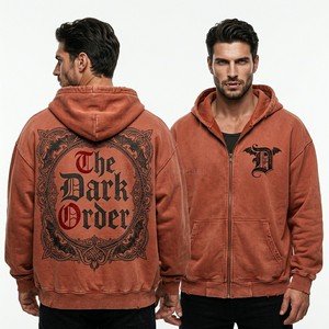 Custom Vintage Wash Acid Wash Hoodie Men Heavyweight Oversized French Terry Streetwear Blood Meridian West Graphic Hoody <b>Maker</b> - Product Image 5