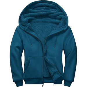Sweat à capuche zippé pour homme, style urbain, avec doublure intérieure en polaire Sherpa, qualité supérieure, répondant aux exigences des clients, fournisseurs de premier plan - Product Image 1