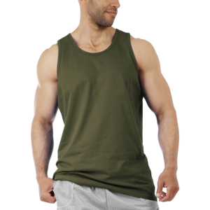 Débardeurs de sport pour hommes grande taille en coton avec logo personnalisé, sans manches, pour l'été, vente en gros - Product Image 4