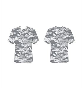 Camiseta de Manga Corta con Camuflaje para Hombre, Cuello Redondo, Corte Regular, Transpirable, de Poliéster Tejido, Estilo Casual - Product Image 1