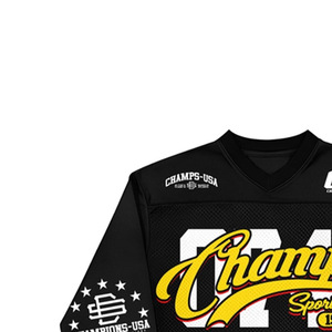 Champs <b>Men's</b> Short Sleeve <b>Turtleneck</b> Jersey with Pattern Print Breathable Regular Fit <b>Black</b> 100% Cotton Knitted Formal - Product Image 4
