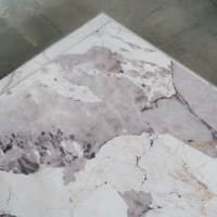 Panneaux muraux en PVC brillant sur mesure pour bâtiments commerciaux, installation facile, feuilles de marbre UV pour la décoration