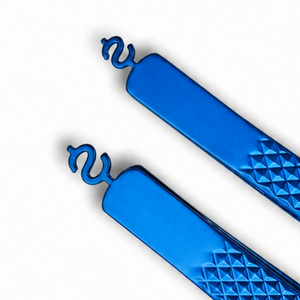 Pinzas para Pestañas de Metal Azul con Punta Suave, Herramienta de Precisión - Product Image 3