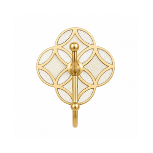 Luxury Brass Wall <b>Hook</b> with <b>Decorative</b> Inlay Geometric Wall Mounted <b>Coat</b> Key Towel Robe Hat Holder Modern Home Entryway decor - Product Image 1