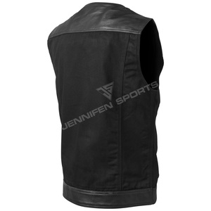 Chaleco de Cuero Personalizado para Motocicleta, Estilo Casual de Invierno para Hombre, Resistente, con Logotipo OEM Disponible, Venta al Por Mayor - Product Image 2