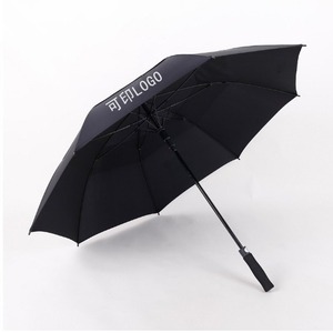 Full Fiber Double Layer Wind Resistant Breathable Custom Logo Printed Golf Advertising <b>Umbrella</b> Long Handle Long Strong - Product Image 1