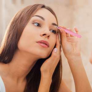 Juego de Pinzas Profesionales de Acero Inoxidable con Punta para Extensión de Pestañas y Cejas - Product Image 3