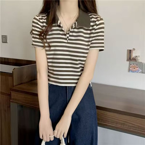 เสื้อเชิ้ตผู้หญิงแขนสั้นลำลองผ้าถักคอตตอน/ใยไผ่ระบายอากาศได้ดีทรงปกติจากท็อปช็อป - Product Image 4