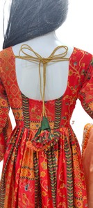 Traditional <b>Red</b> <b>Lehenga</b> Choli Chinon Silk Digital Printed Padded Floor-Length Quick Dry Wedding India Pakistan Women's Party - Product Image 4