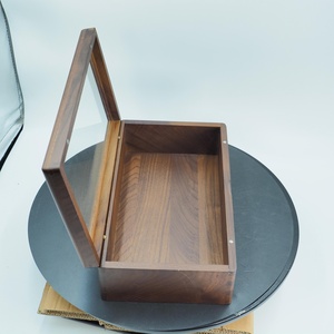 Boîte de rangement en bois avec couvercle coulissant en verre, boîte de présentation de luxe transparente pour les vendeurs FBA et les propriétaires de magasins - Product Image 4