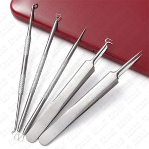 Outils portables pour éliminer l'acné et les points noirs du visage, pour un usage domestique et professionnel, outils d'extraction de l'acné du visage en acier inoxydable de qualité supérieure - Product Image 6