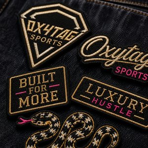 Patchs brodés Oxytag Sports à thermocoller, édition limitée, luxe, Hustle Focus Drive Elevate, décoration textile, prix abordable - Product Image 2