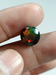 โอปอลดำเอธิโอเปียเจียระไนสวยงามสำหรับทำเครื่องประดับ โอปอลดำขนาด 10x10x7 มม. - Product Image 4