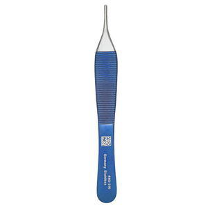 Pinzas Adson 1x2 Dientes TC 12cm 4.7in Carburo de Tungsteno Punta de Plataforma Serrada de 1.5mm para Cirugía Plástica de Precisión Manual - Product Image 1