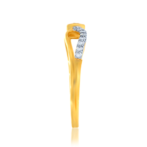 Anillo de Diamantes Romancing Delight, Obra Maestra de Pétalos de Diamantes, Anillo de Oro Amarillo Premium con Halo Floral de Diamantes para Compromisos - Product Image 2