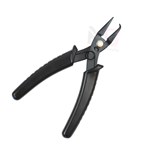 Surgical Grade Stainless Steel <b>Plain</b> Hair Extension Pliers Metal Flat Corner Curved Tips for Install and Remove <b>Tools</b> - Product Image 6