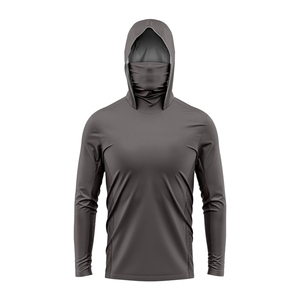 Camisa de Pesca con Capucha de Manga Larga Amarilla para Hombre, Protección Solar UPF 50 Anti-UV, Sudadera de Color Sólido, Ropa Deportiva - Product Image 3