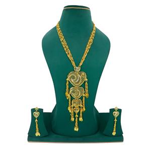 Mejor oferta directa de fábrica Conjunto chapado en oro Estilo clásico Boda y fiesta Joyería Collares India Conjunto de collar de lujo Colección - Product Image 2