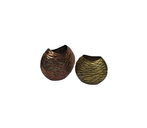Juego de 3 Jarrones de Flores de Diseño Clásico Metálico Gris y Jarrones de Cristal de Alta Calidad de la Marca TQC para Decoración del Hogar - Product Image 6