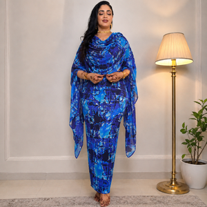 Toub Geométrico Artístico |   Tela Africana 100% Algodón Voile Estampada Digitalmente Sin Costuras para Mujer, Prenda Tradicional Étnica y Cultural - Product Image 2