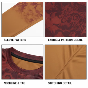 <b>Men</b>’s Long Sleeve T Shirt Quick Dry Polyester Gradient Sublimation Print Custom Apparel OEM Bulk Manufacturer - Product Image 3
